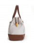 vegan weekender in gray and brown