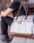 canvas weekender bag in gray