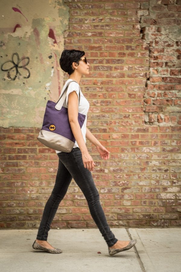tote handbag with cruelty-free leather