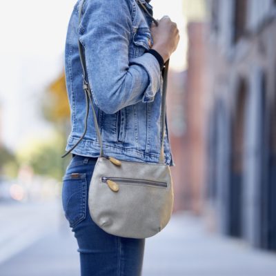 gold cross body purse in vegan leather