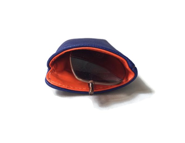 padded sunglass case in vegan leather, cruelty free