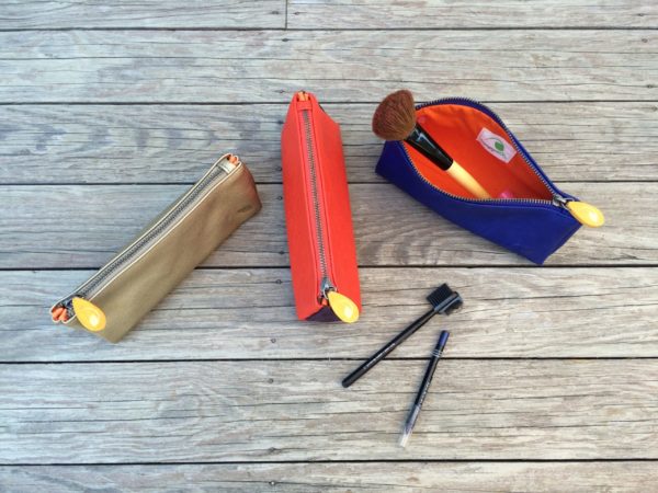 vegan bags & accessories - makeup pouch and pencil bag in vegan leather