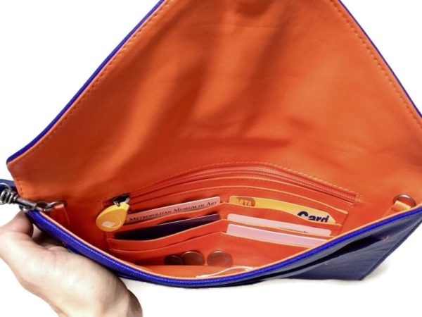 vegan leather wallet and clutch purse