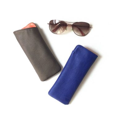 sunglasses case in vegan leather