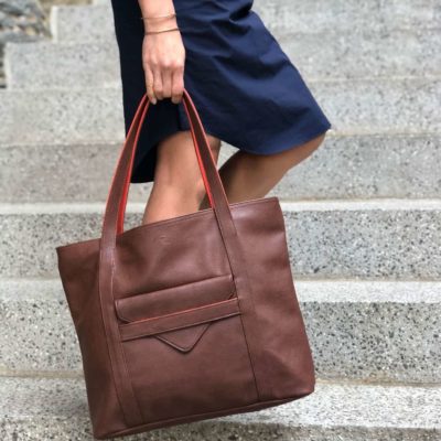 vegan leather handbag and laptop bag for women
