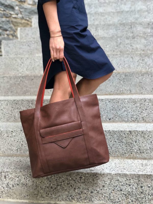 vegan leather handbag and laptop bag for women