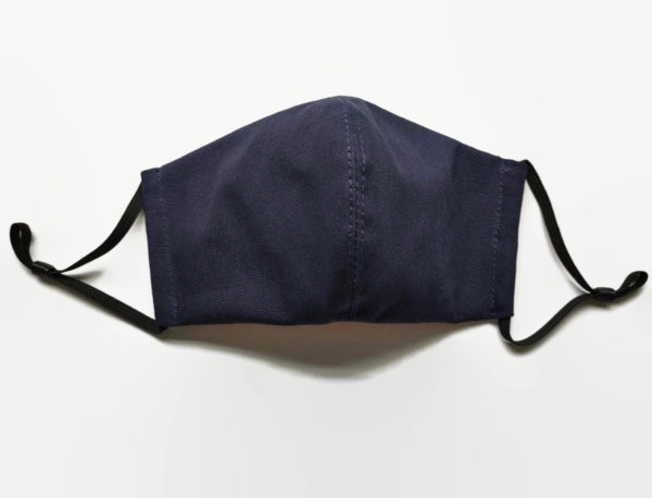 Navy blue organic cotton face masks, unisex