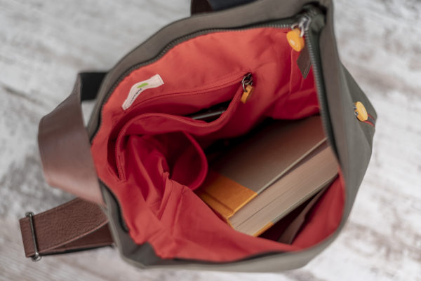 interior of convertible vegan backpack