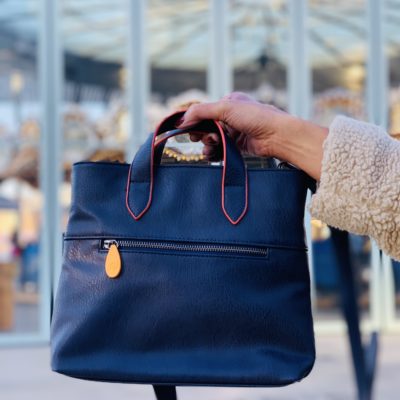 navy purse and crossbody bag