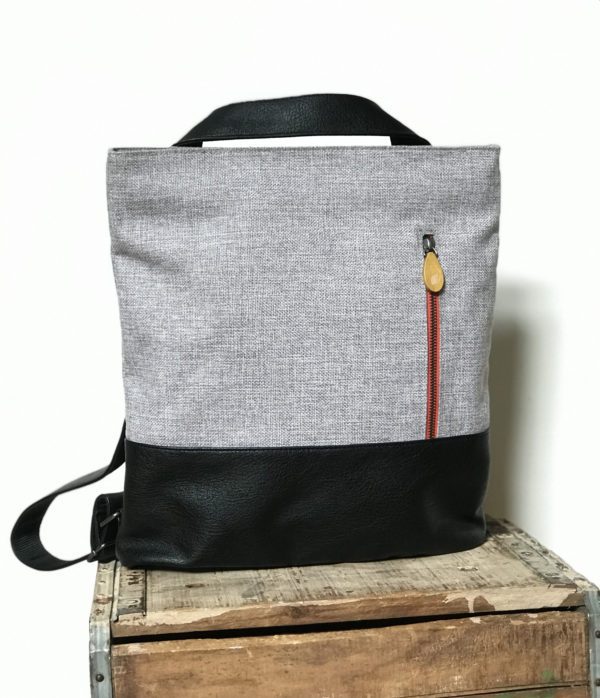 gray vegan convertible backpack